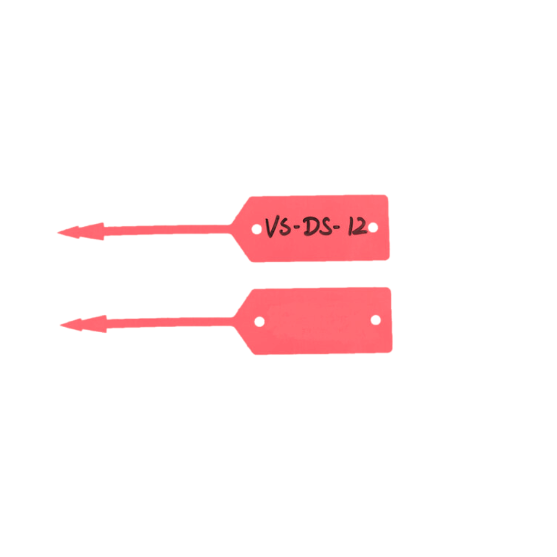 Loop lock labels 190x37mm PES, Red