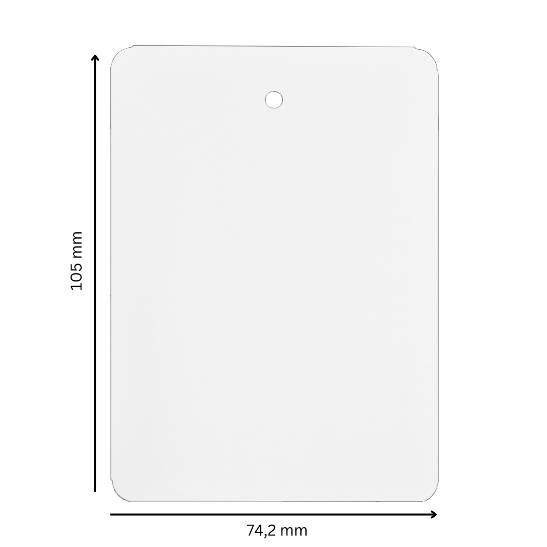 Étiquettes suspendue 74,2x105mm PET
