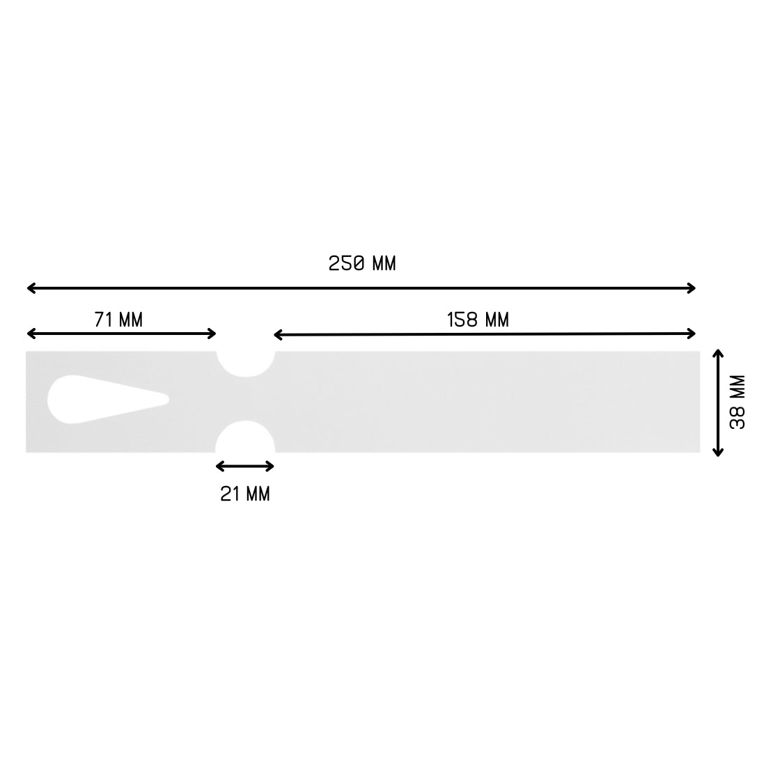 Étiquettes à boucle 250x38mm PET, Blanc