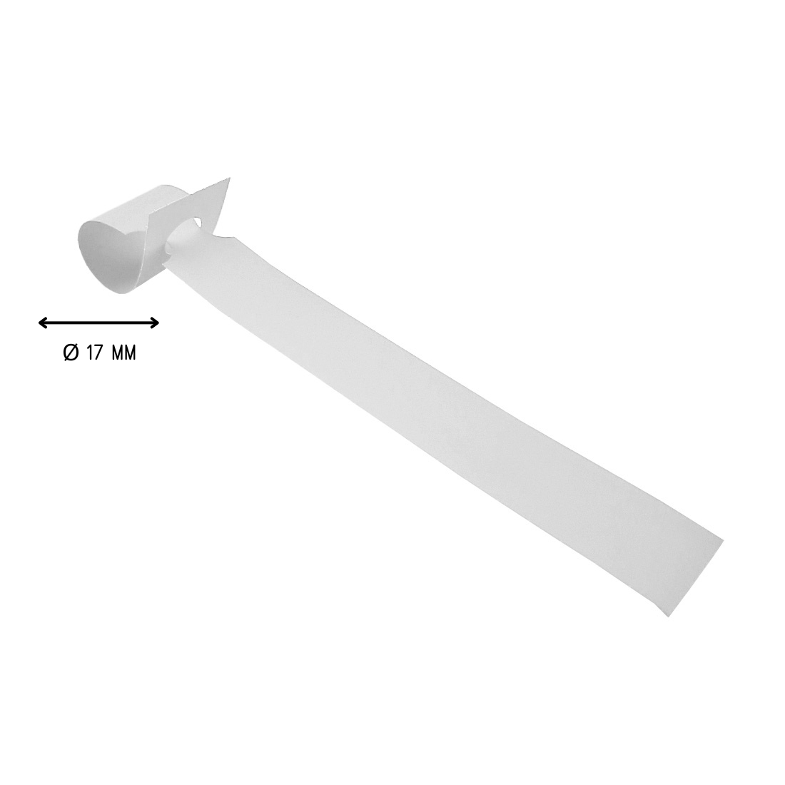 Loop lock labels 160x17mm HDPE, White