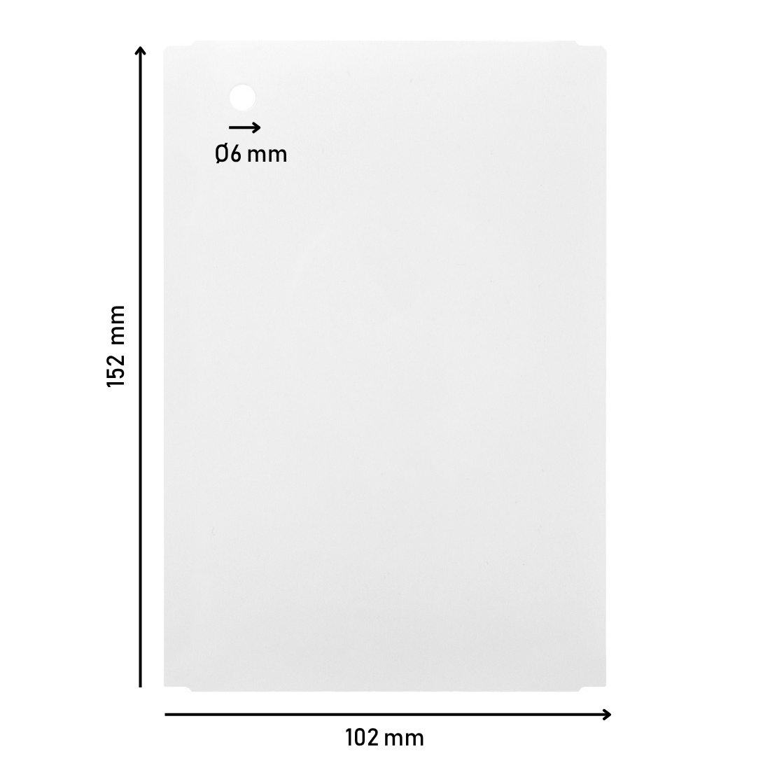 Étiquettes à suspendre 102x152mm HTP-Polyester, Blanc