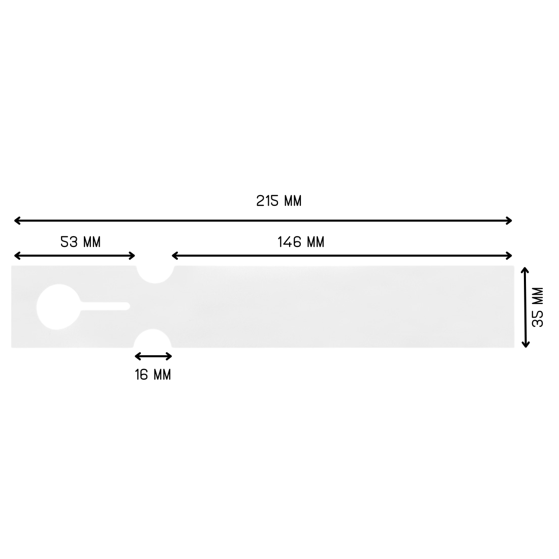 Loop lock labels 215 x 35mm HDPE