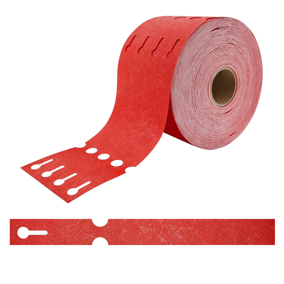 Loop lock labels 250x25mm Tyvek, Red