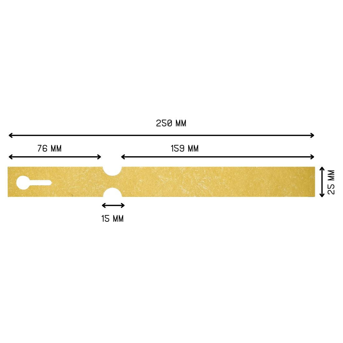 Étiquettes à boucle 250x25mm Tyvek Jaune
