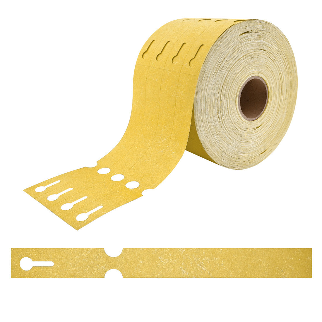 Loop lock labels 250x25mm Tyvek, Yellow