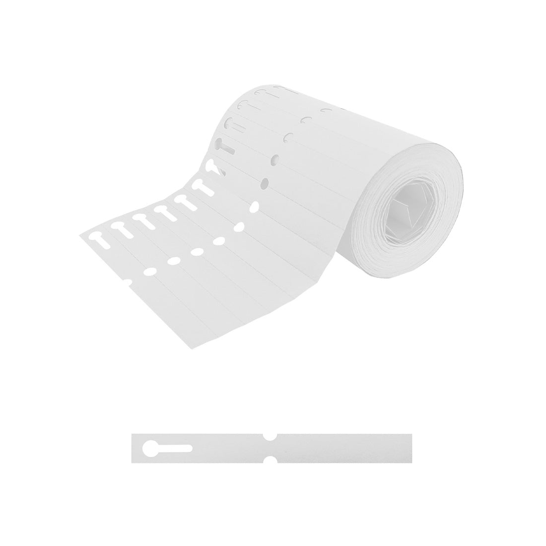 Étiquettes à boucle 120x13mm PVC, Blanc