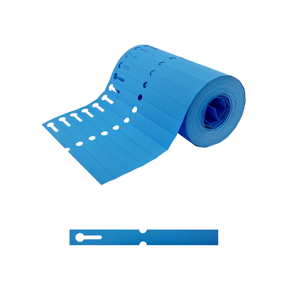 Étiquettes à boucle 120x13mm PVC, Bleu