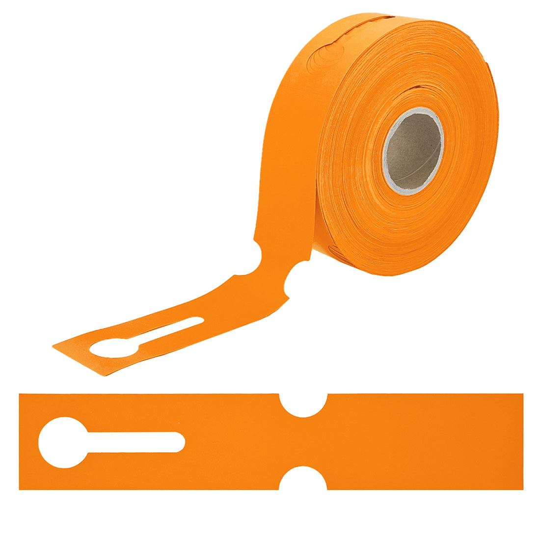 Étiquettes à boucle 260x50mm PEHD, Orange