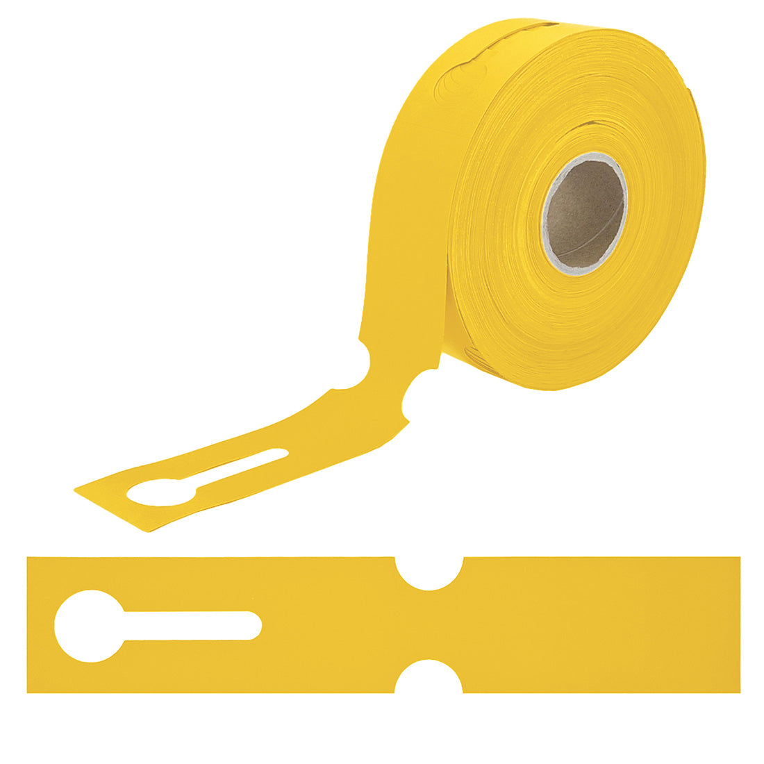 Étiquettes à boucle 260x50mm PEHD, Jaune