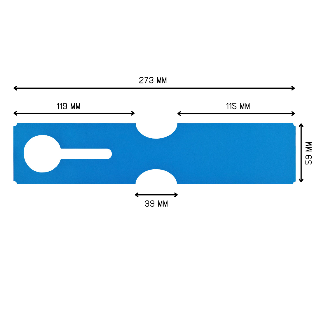 Loop lock labels 273x59mm HDPE, Blue