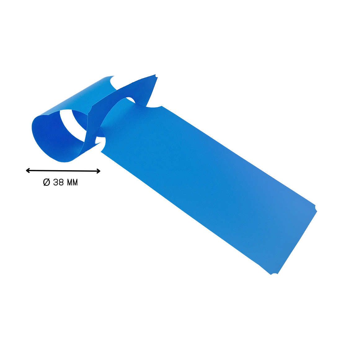 Étiquettes à boucle 273x59mm PEHD, Bleu