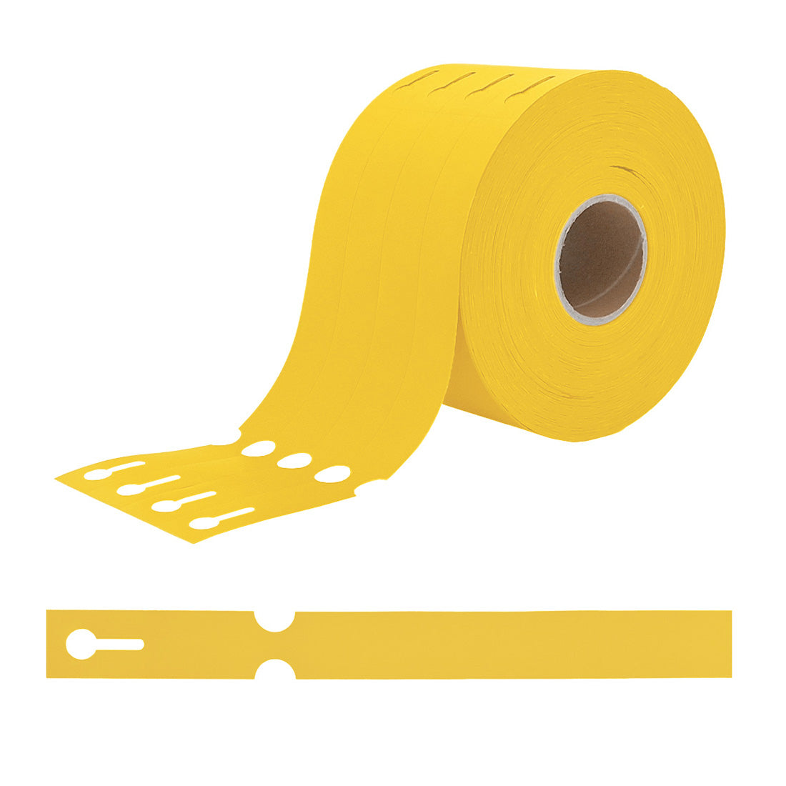 Étiquettes à boucle 250x25mm PEHD, Jaune