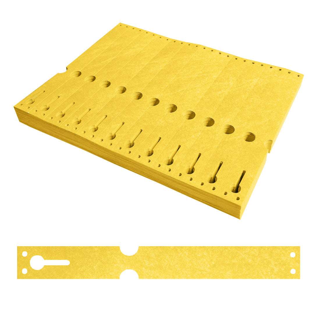 Loop lock labels 220x25,4mm Tyvek, Yellow