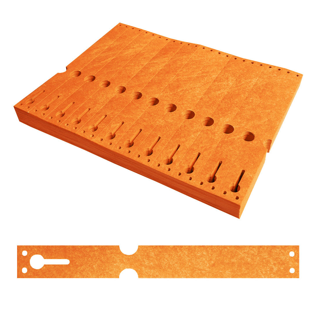 Loop lock labels 220x25,4mm Tyvek, Orange