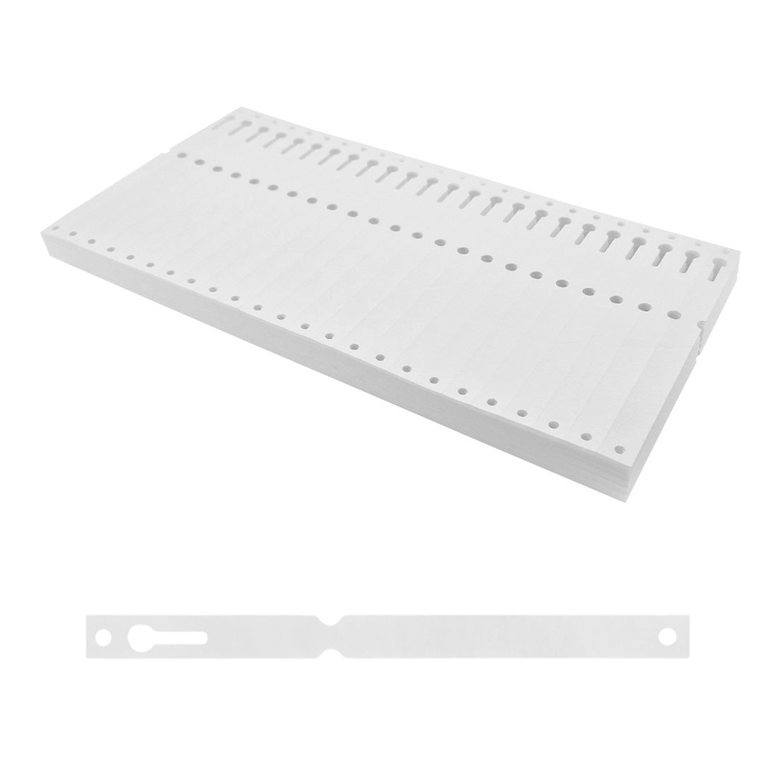 Loop lock labels 160x12,7mm Tyvek, White