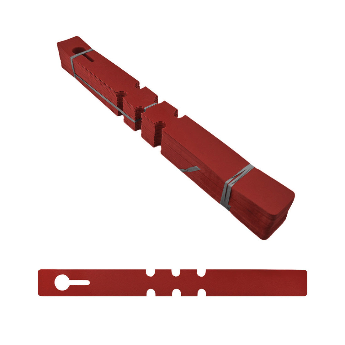 Étiquettes à boucle 210x20mm PVC, Rouge