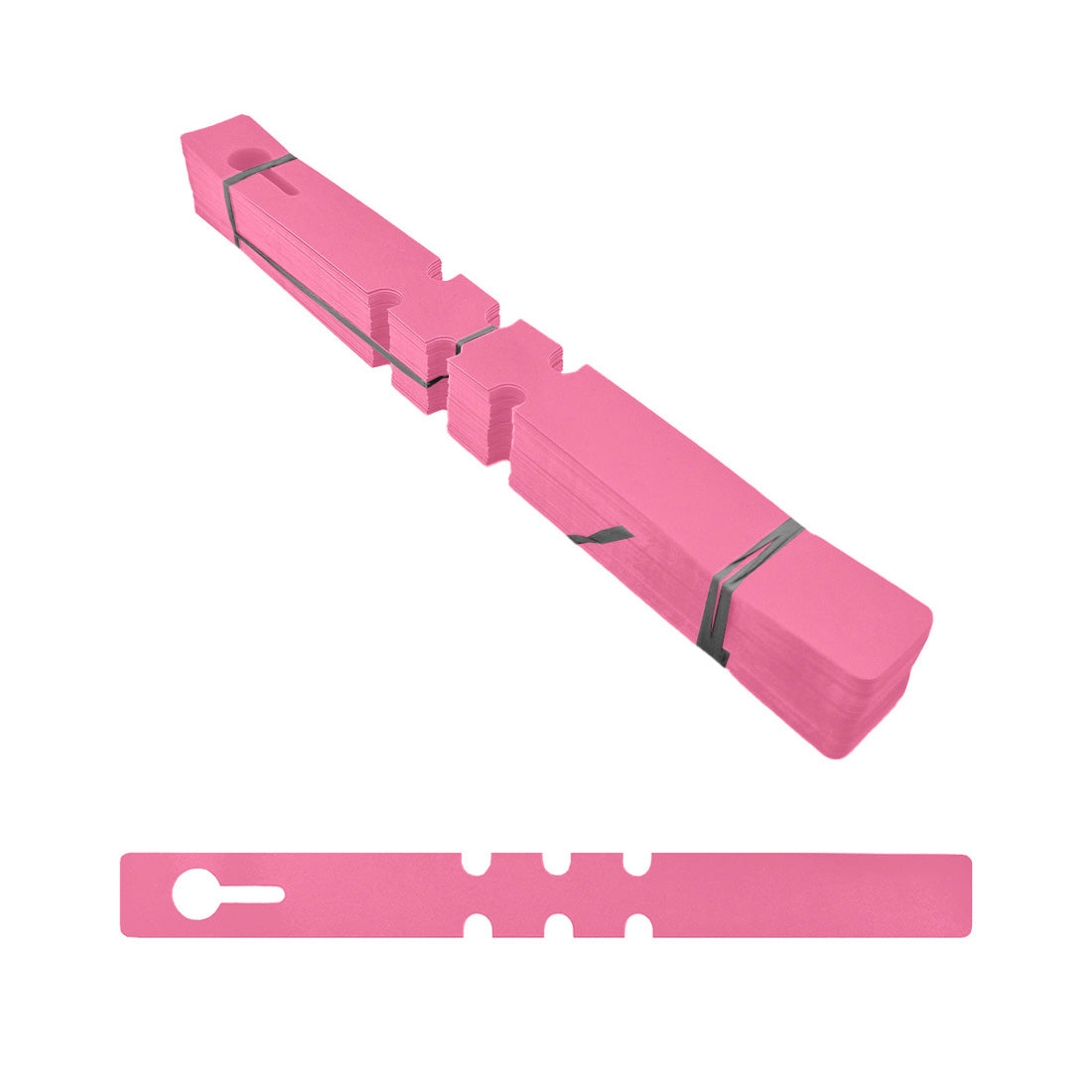 Étiquettes à boucle 210x20mm PVC Rose