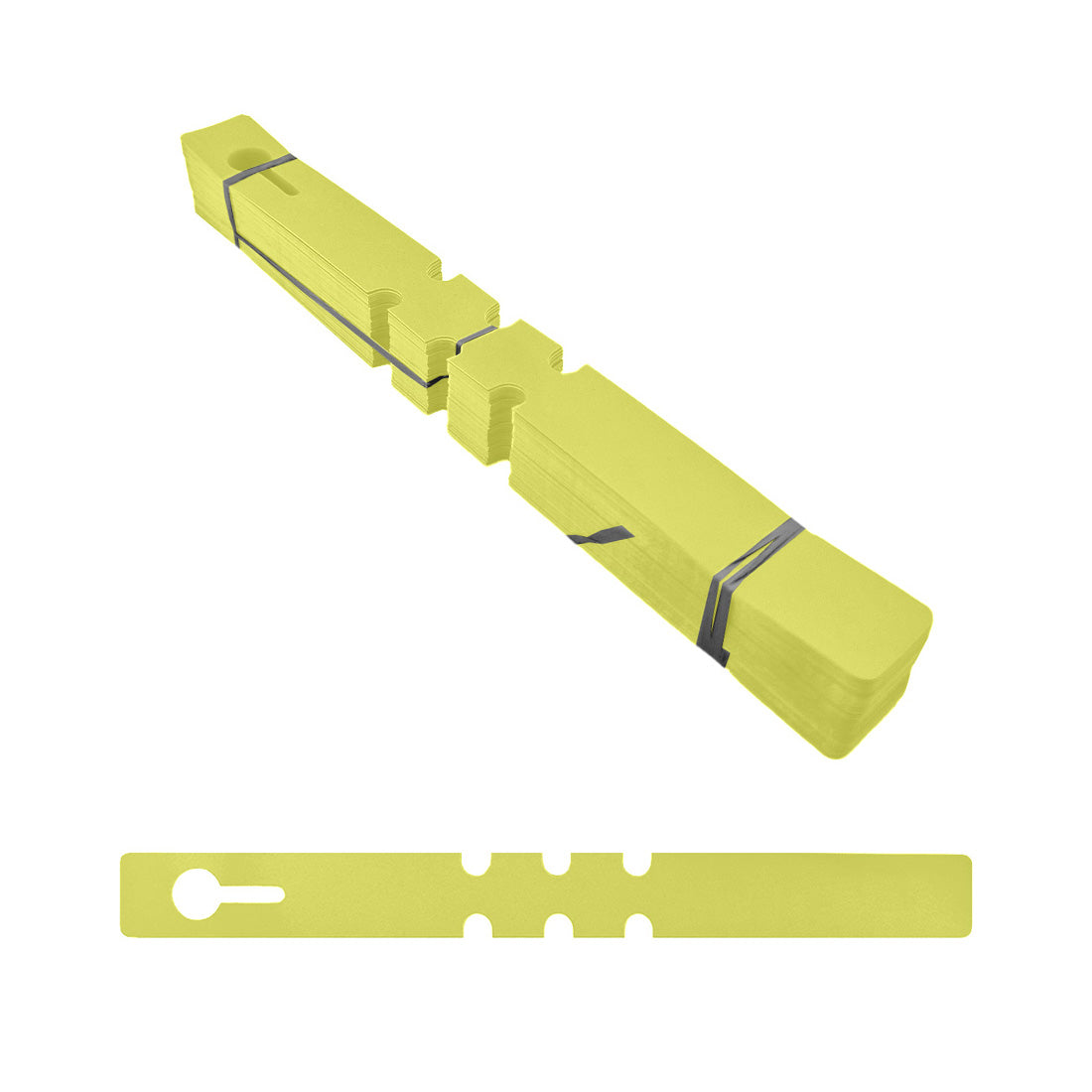 Loop lock labels 210x20mm PVC, Yellow