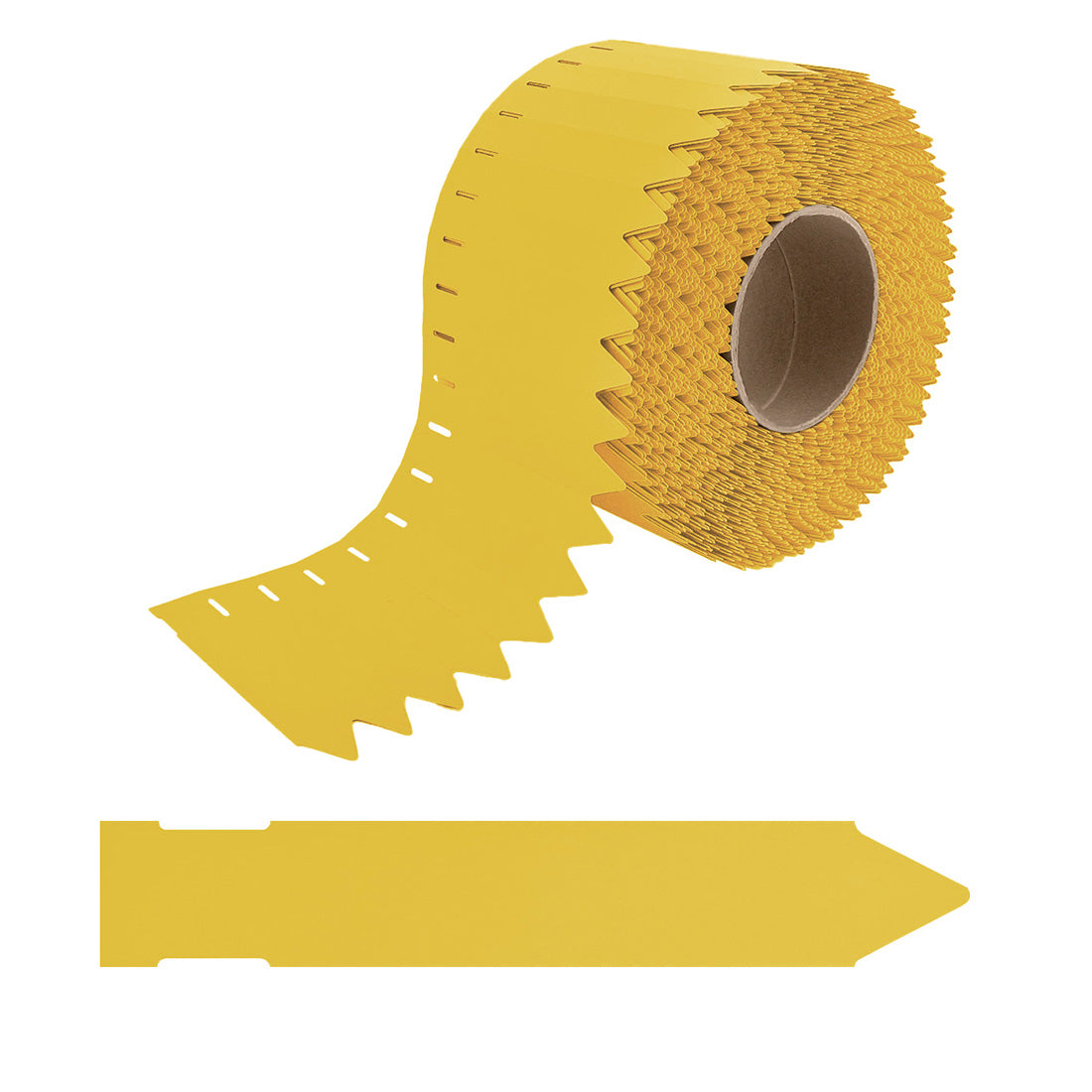 Étiquettes à piquer 25x120mm 350µ PVC, Jaune