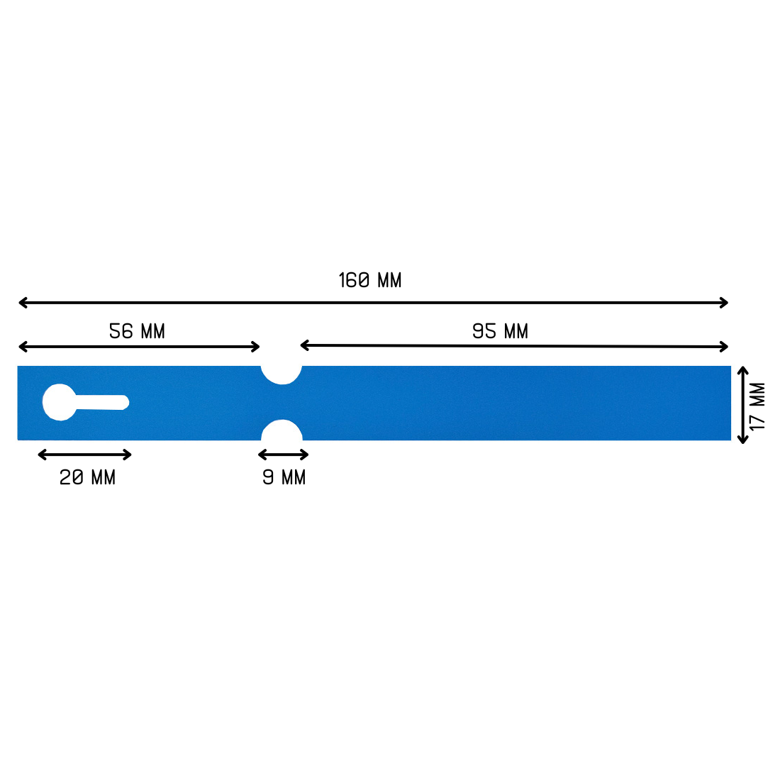 Loop lock labels 160x17mm HDPE, Blue