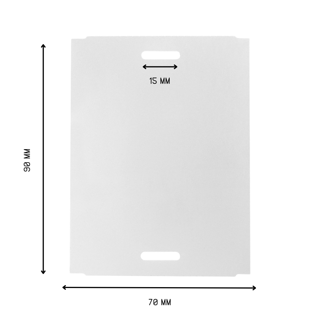 Étiquettes à suspendre 70x90mm PVC, Blanc