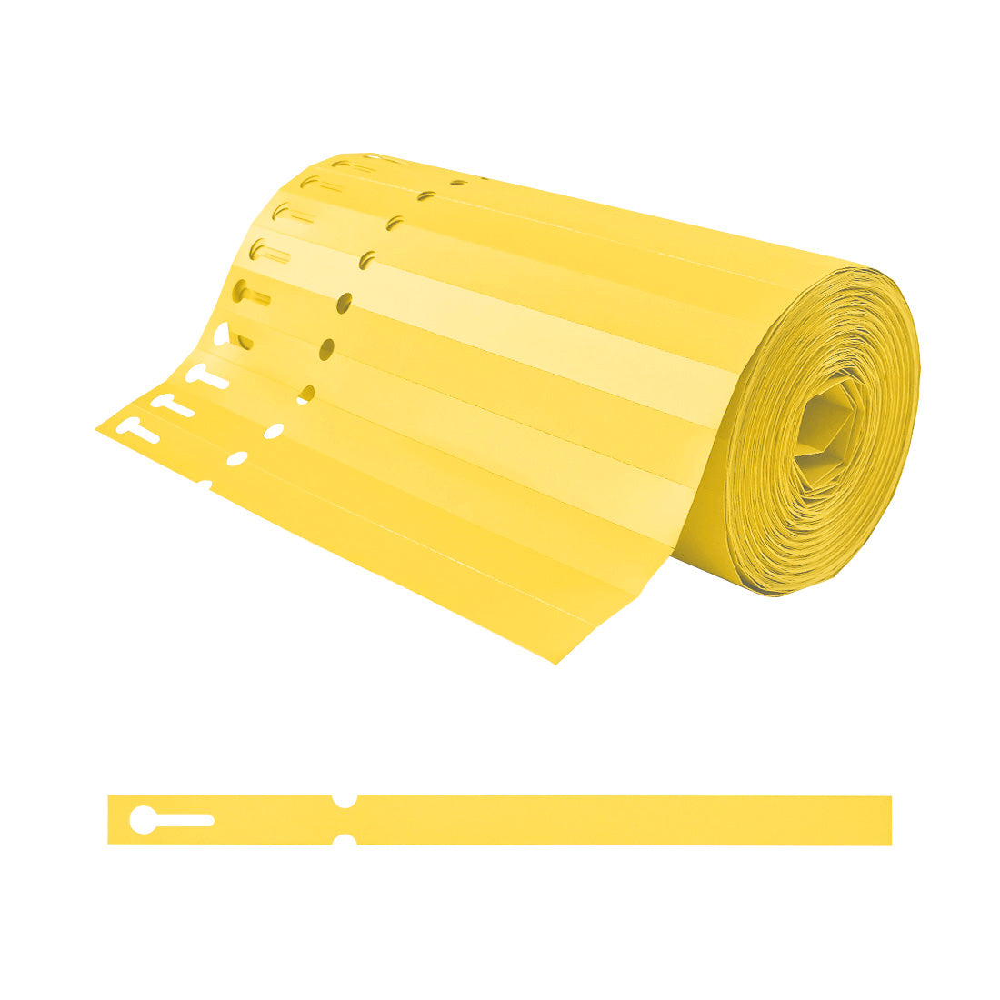 Étiquettes à boucle 200x13mm PVC, Jaune