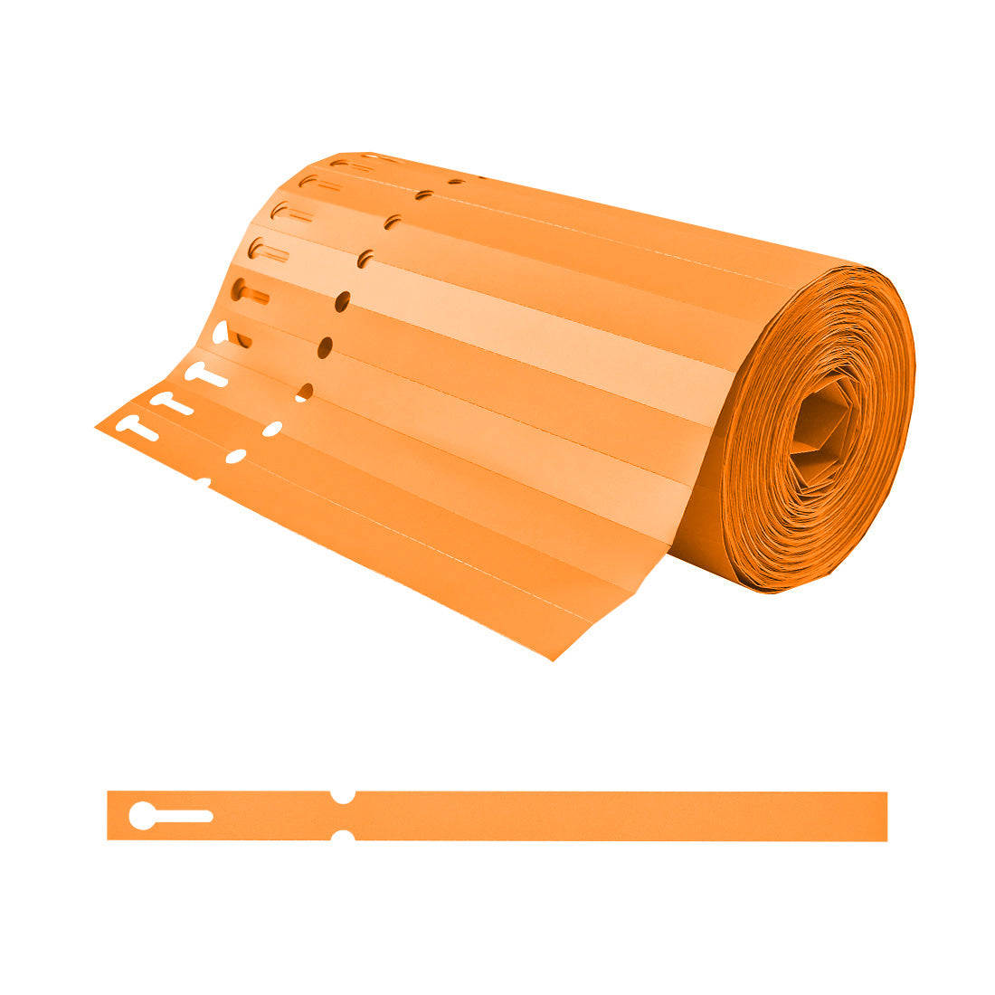 Étiquettes à boucle 200x13mm PVC, Orange