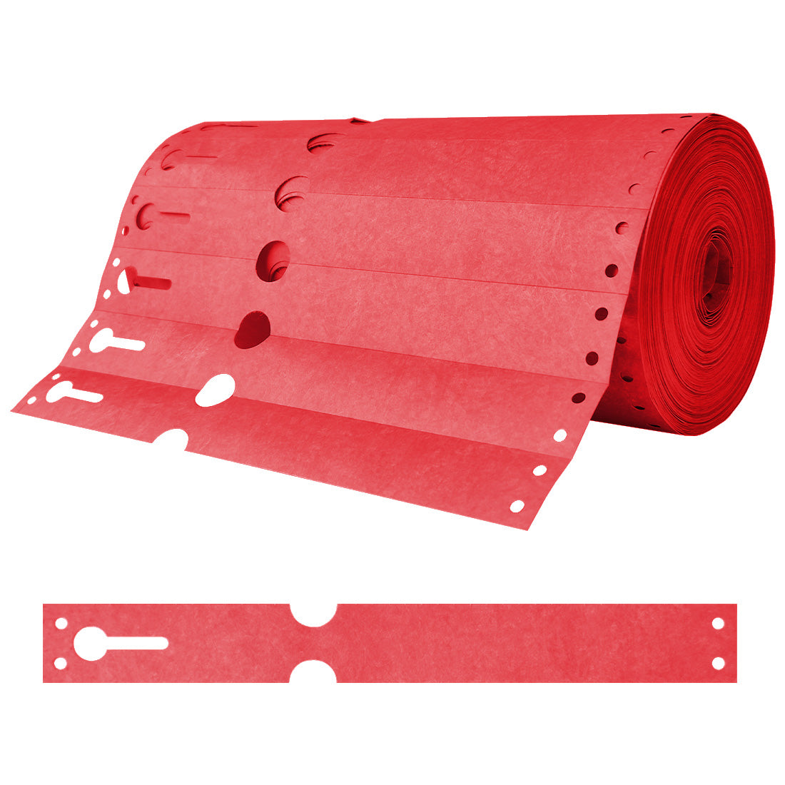 Loop lock labels 220x25,4mm Tyvek, Red