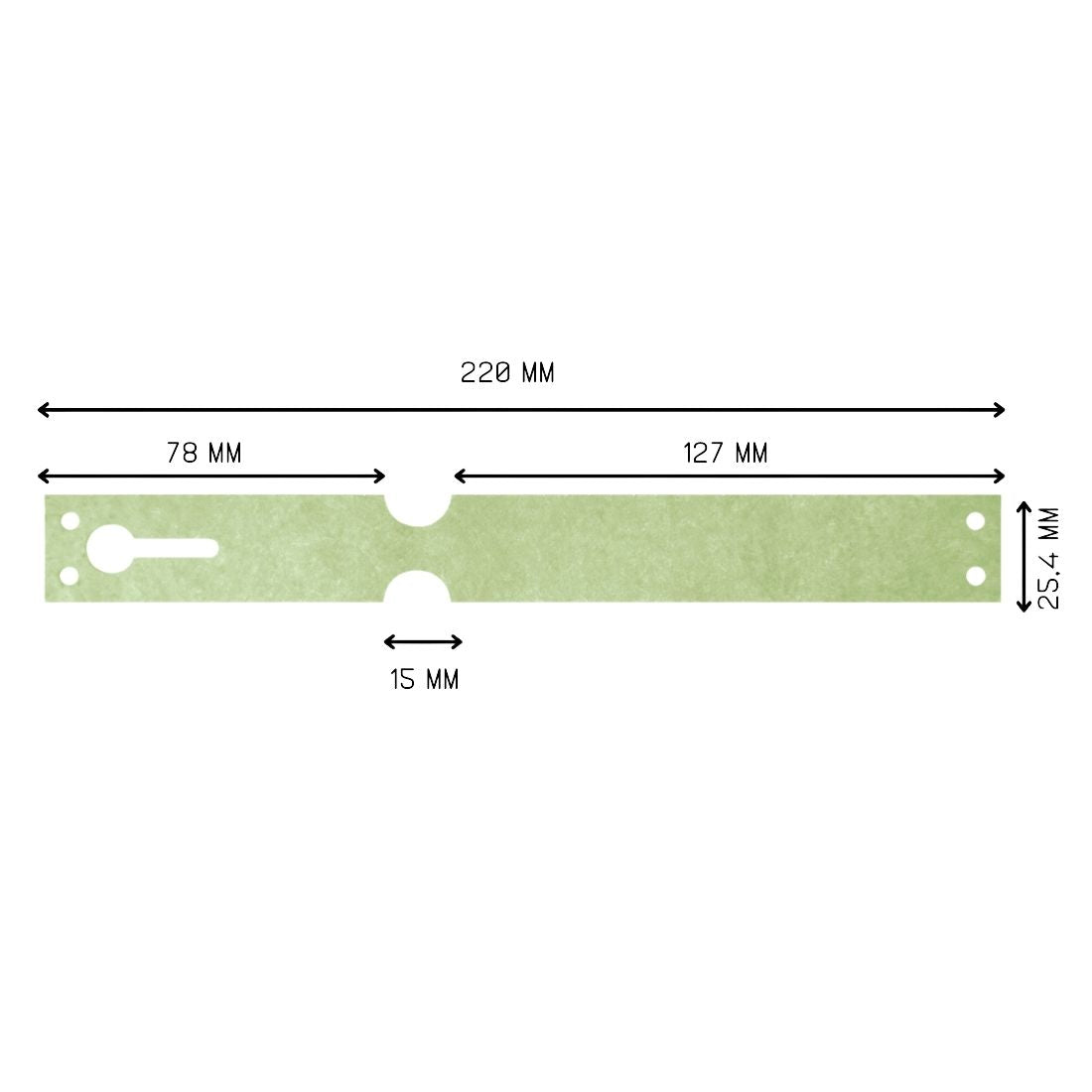 Loop lock labels 220x25,4mm Tyvek, Green