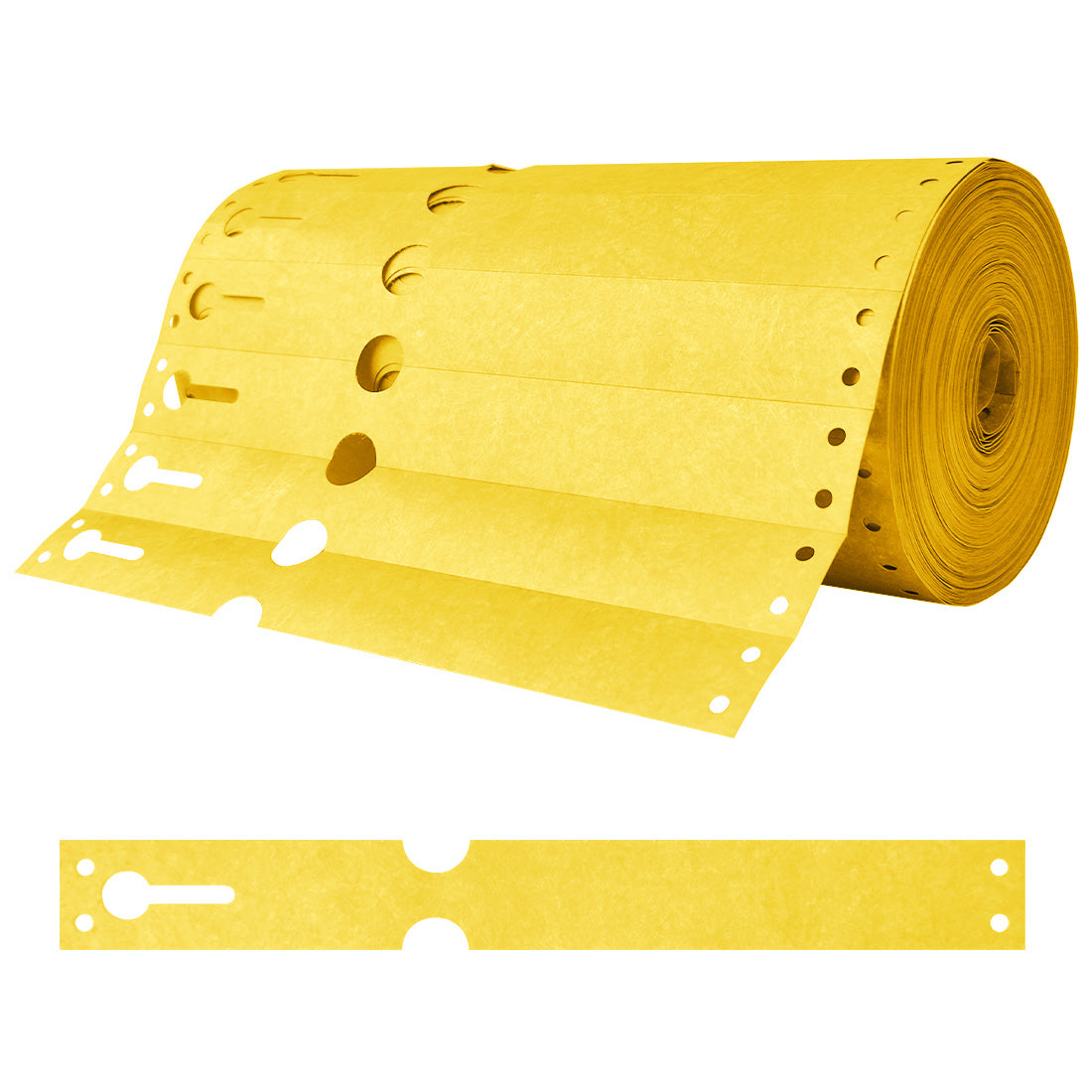 Loop lock labels 220x25,4mm Tyvek, Yellow