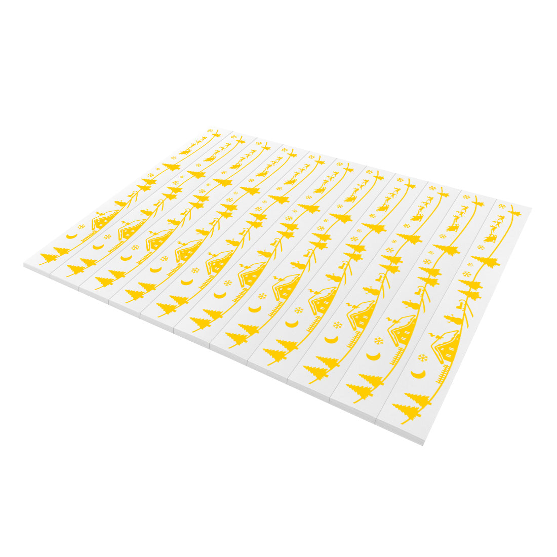 Christmas tree labels - 210x25,5mm PET, Yellow