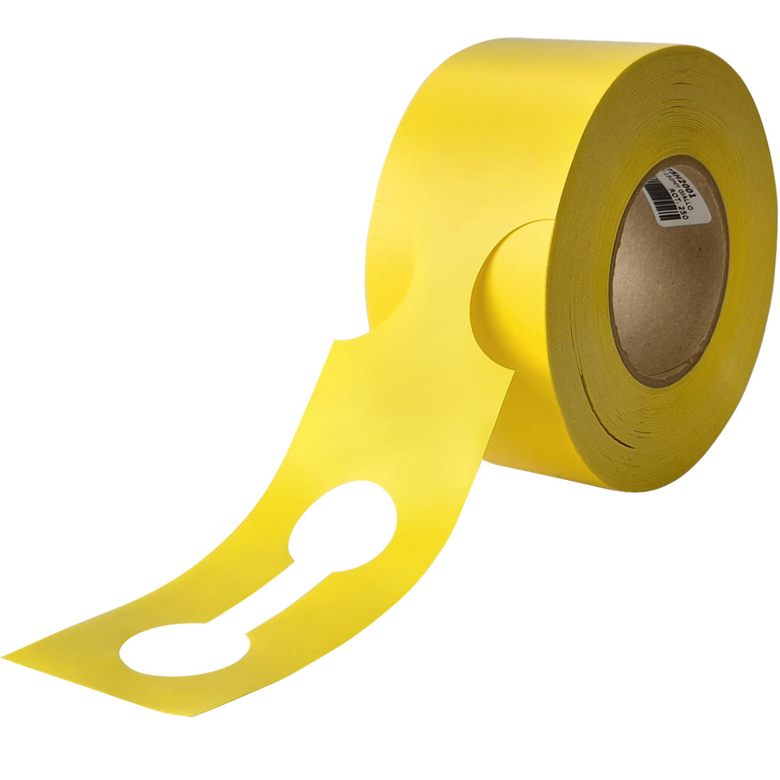 Loop lock labels 400x75mm HDPE, Yellow