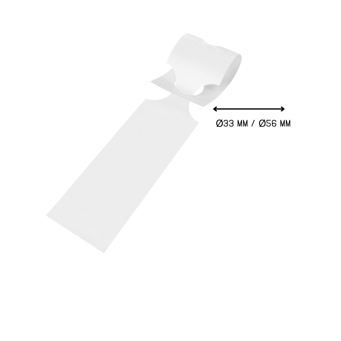 Étiquettes à boucle 400x75mm PEHD - Numéroté, Blanc