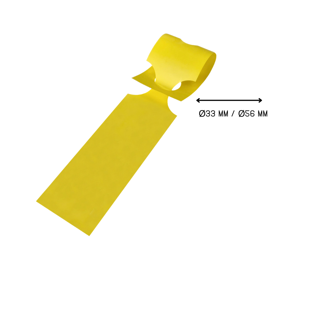 Étiquettes à boucle 400x75mm PEHD - Numéroté, Jaune